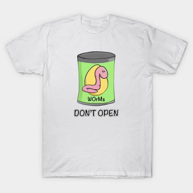 Can of Worms (Don’t Open) T-Shirt by My Geeky Tees - T-Shirt Designs